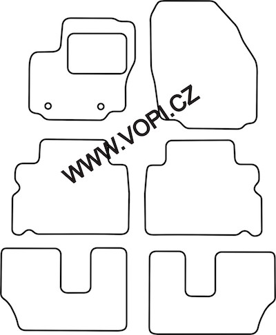 Autokoberce Ford Galaxy 7 míst 05/2006 - 08/2012 Royalfit (1451)